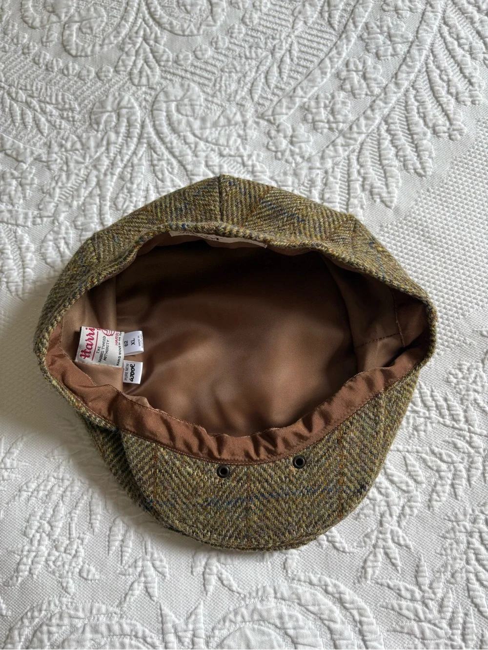 Harris Tweed pure new wool hat cap hunting cabbie newsboy 7 5/8